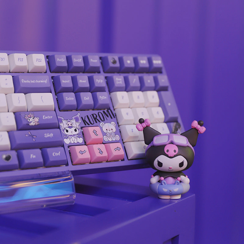Cute Cartoon Kuromi Purple PBT XDA Height Mechanical Keyboard keys