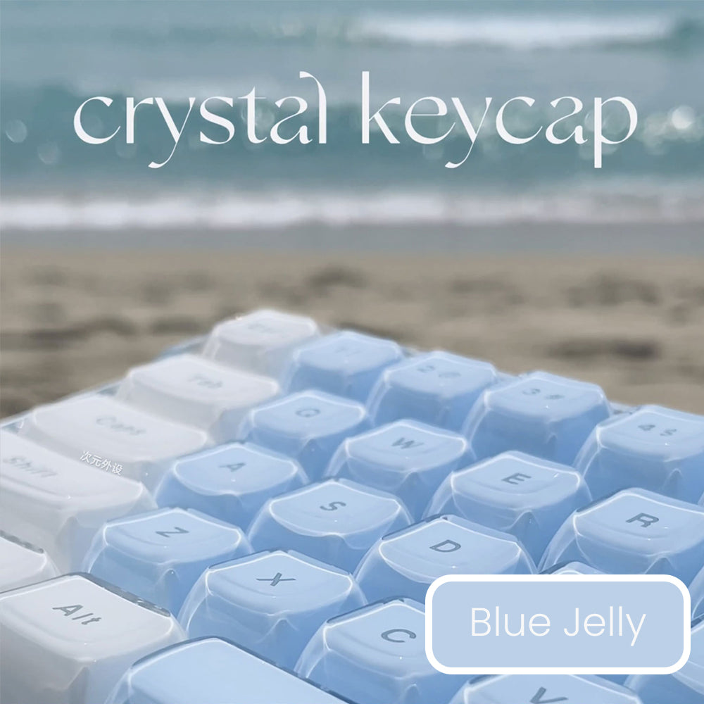 Kiibo Jelly Crystal Keycap Set - Blue