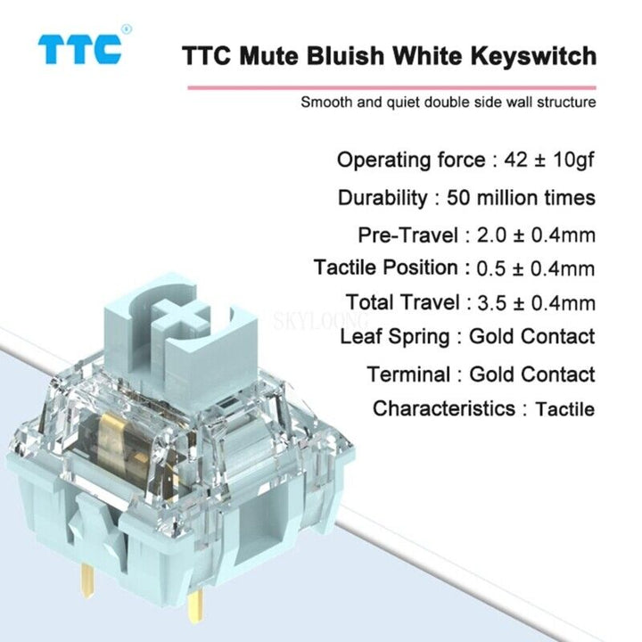 TTC Slient Bluish White Switch